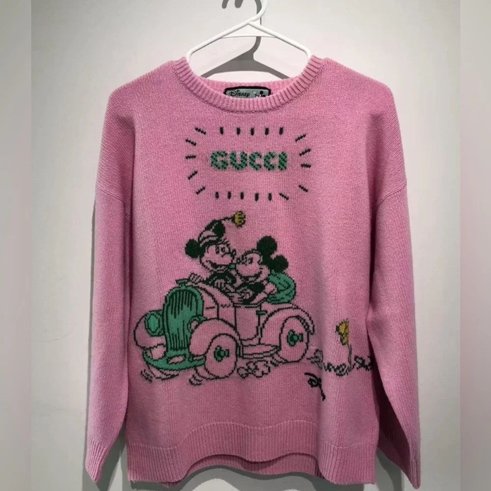 Gucci x Disney Mickey and Minnie Mouse Pink Sweater - Picture 5 of 16